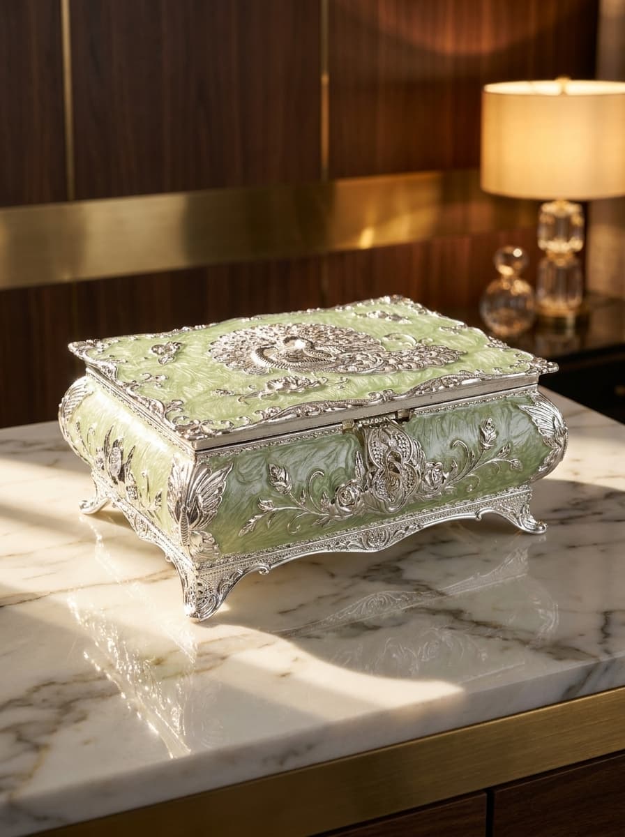 Decorative German Silver Jewelry Box — German Silver Collection at Dolle Kitchenware Kalaburagi